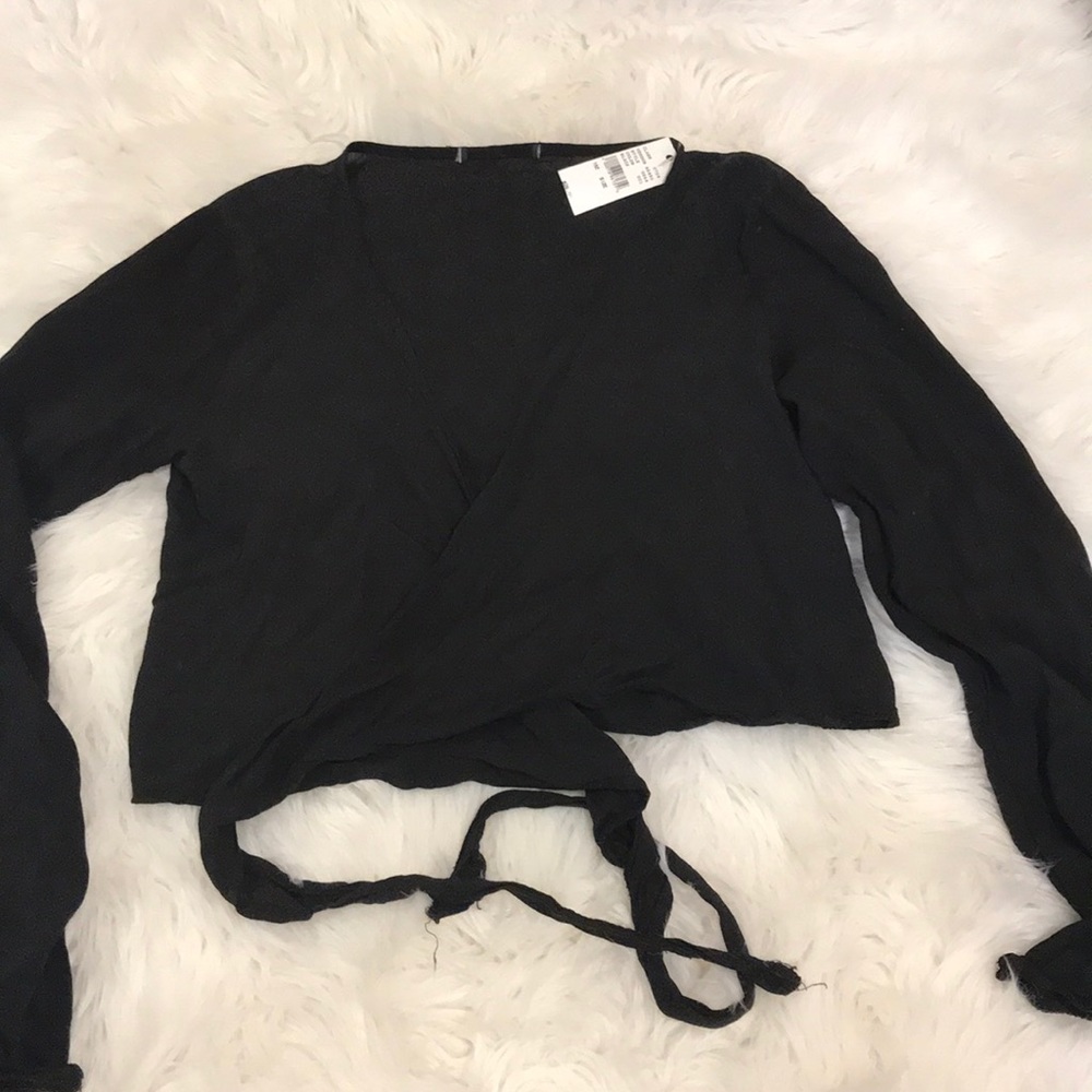 Brandy Melville black tie up top